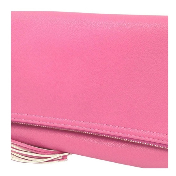 NWOT Foldover Clutch with Tassel - Pink - Picture 3 of 6